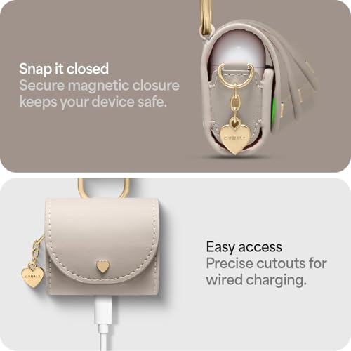 Image of Spigen Cyrill Mini Bag for Airpods 4 (2024) Case Cover - Dark Beige