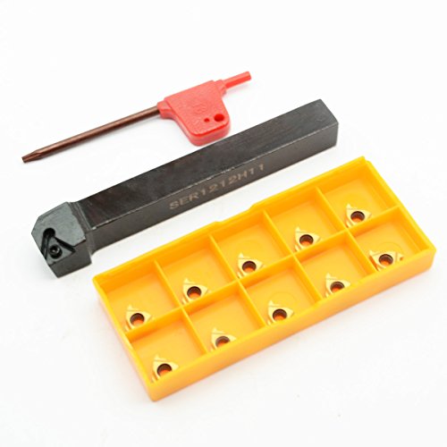 SER1212H11 CNC Lathe Carbide Indexable Threading Turning Tool Holder With 10PCS 11ER A60 BP010 Indexable Carbide Turning Insert