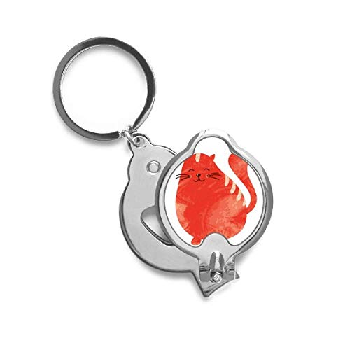 Ongle Cutter Trimmer orange et motif de chat gros pour une manucure quotidienne soignée