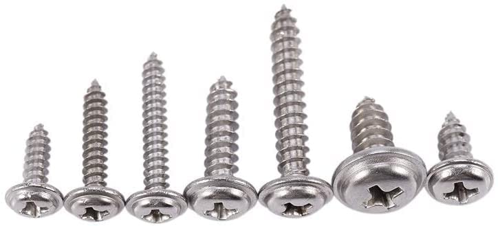 BATLAM 220 pièces M3 M4 M5 Mini vis à Bois autotaraudeuses à tête Ronde en Acier Inoxydable 304