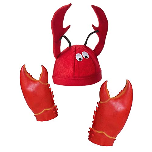 Buy Funny Crazy Lobster Hat with Crawfish Pliers, Latex Giant Crayfish