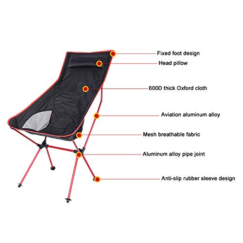 Chaise de pêche compressive et durable en aluminium avec table pliante - 3