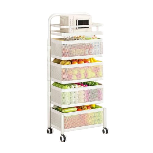 Genérico Cesta Giratoria De Almacenamiento Cuadrada De Múltiples Capas, Estante Giratorio For Verduras, Organizador De Almacenamiento For Baño/Cocina, For Frutas, Maíz(Color 1,5 Tiers)