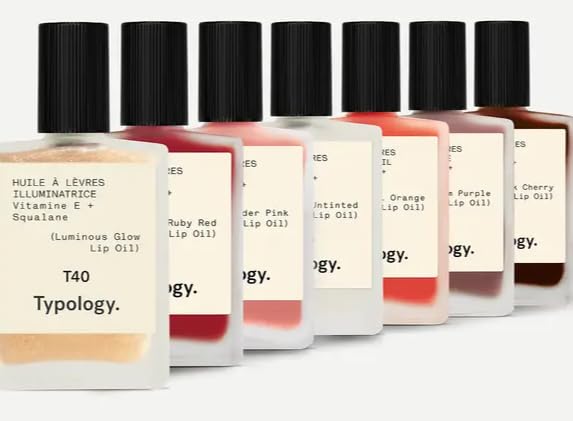Typology Tinted Lip Oil - Shade 4 Coral Orange & Complimentary Sheet Masque
