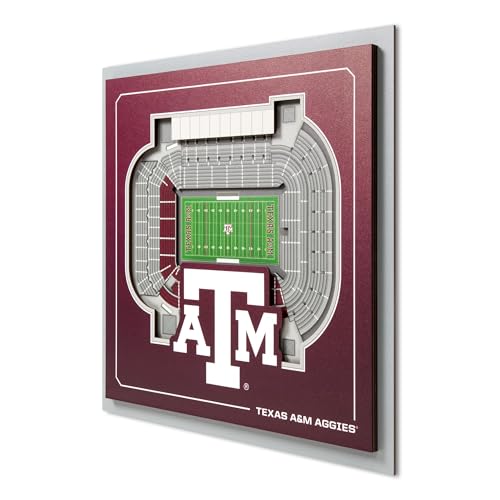 Image of YouTheFan Officially-licensed NCAA Stadium Series 3D Wall Art - multi-layer team stadium replica, detailed sports fan gift, indoor decor