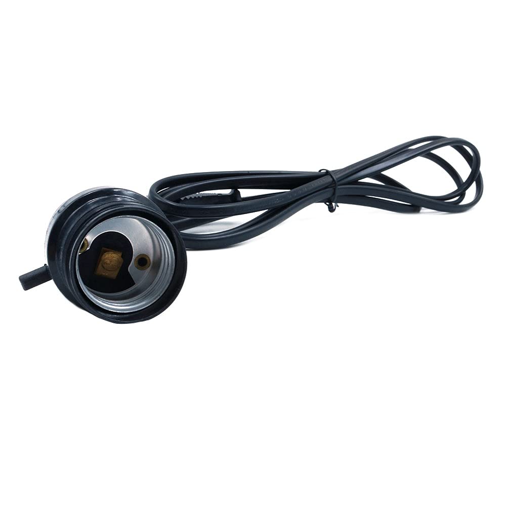 Lampada a Morsetto da 2 Pezzi con riflettore in Alluminio da 8,5 Pollici Presa E27 Fino a 150 Watt (Lampadina Non Inclusa) Cavo da 6 Piedi 18/2 SPT-2, Argento