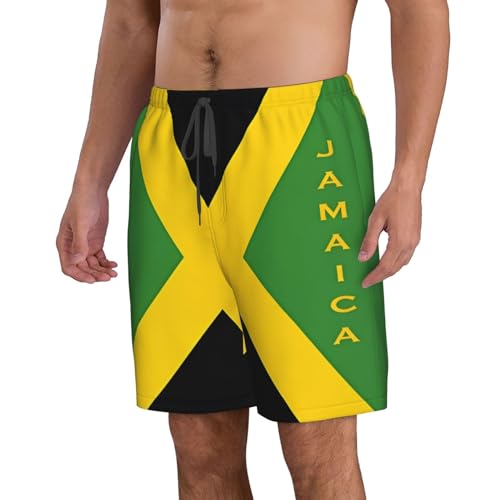 Jamaican Flag Men's Quick Dry Swim Trunks Beach Board Shorts Swimming Swimwear Summer Swimsuit2