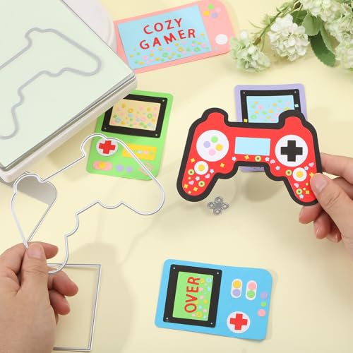 GLOBLELAND Game Machine Shaker Cutting Dies for Card Making Metal Die Cuts Game Machine Frame Cutting Dies Templates for Scrapbooking Journal Embossing Paper Craft Decor - Image 3