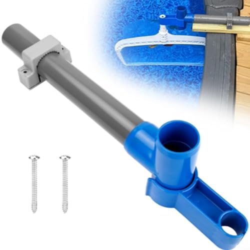 Kit d'écumoire de piscine hors sol avec système d'installation flexible pour nettoyage de piscine, entretien de la piscine, montage sur rail, support de base compatible avec feuille standard