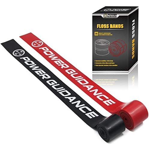 POWER GUIDANCE Floss Bands (2er Packung) Kompressionsbänder-Mobility&Recovery Bands-für die Verbesserung der Bewegung, Muskelwachstum, Steigerung der Durchblutung und Verringerung der Schmerzen