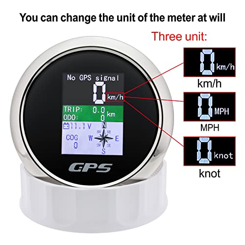 Cyfrowy prędkościomierz, GPS, prędkościomierz, licznik kilometrów, wodoszczelny IP67, prędkościomierz, do samochodu, łodzi, jachtu, 12 V/24 V