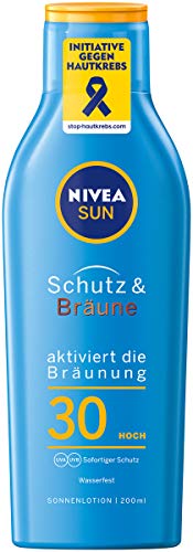 Nivea Sun Zonlotion, beschermingsfactor 30, fles, bescherming en bruin, 200 ml