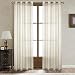 Dreaming Casa Natural Linen Sheer Curtains for Bedroom,Solid Semi Sheer Grommet Top Two Panels for Living Room (2 Panels, 52''W x 84''L)
