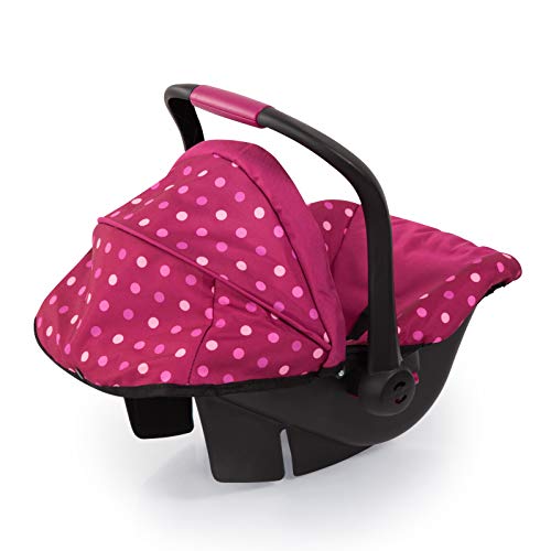 Bayer Design Baby Doll Deluxe Car Seat With Canopy- Polka Dots , Pink #TOP2