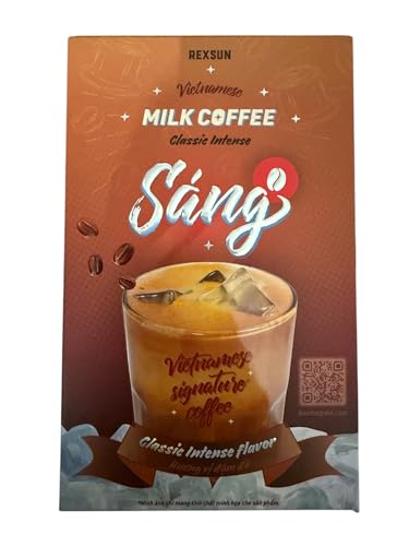 Vietnamese Instant Signature Milk Coffee Natural Classic Intense Flavor 3 in 1 - Ca Phe Sua Da Hoa Tan 180g (18g x 10 packs)