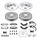 PowerStop Front & Rear Brake Kit For Chevrolet Silverado 1500 2007-08 |GMC Sierra 1500 2007-08 - Truck & Tow Carbon Fiber Ceramic Brake Pads + Drilled & Slotted Rotors Upgrade, K15238DK-36