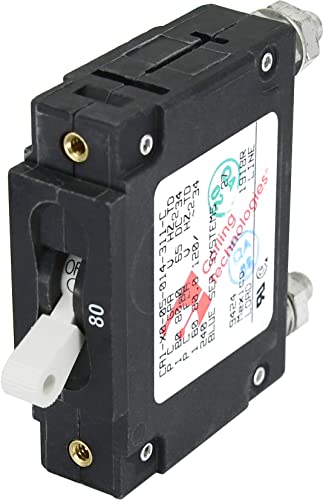 AMRB-7248 Blue Sea C-Series White Toggle 80 AMP Circuit Breaker - Single Pole