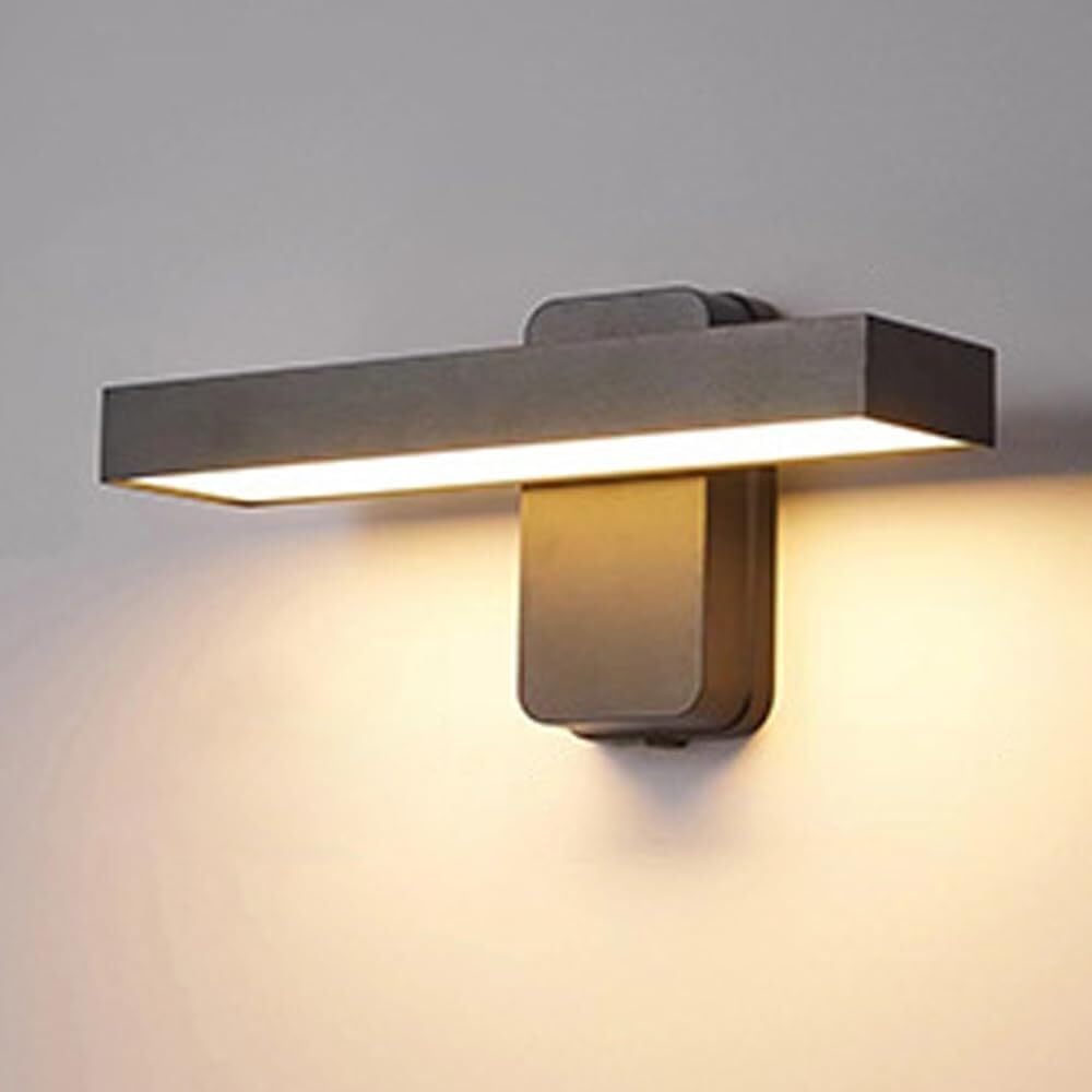 HXYSXHJUO LED Wall Lamp Outdoor Indoor Modern Light 350° Rotatable Black Sconce Aluminum Lantern for Garden Villa Courtyard Balcony Foyer Entrance Corridor Mounted Lamp(30cm)