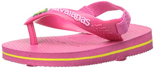 Havaianas Baby Brazil Logo Flip Flop Sandal, Tulip, 7 M US Toddler