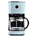 Haden 12 Cup Programmable Drip Coffee Maker Coffee Machine Bundled with Heritage 4 Slice Wide Slot Stainless Steel Toaster, Turquoise & Chrome