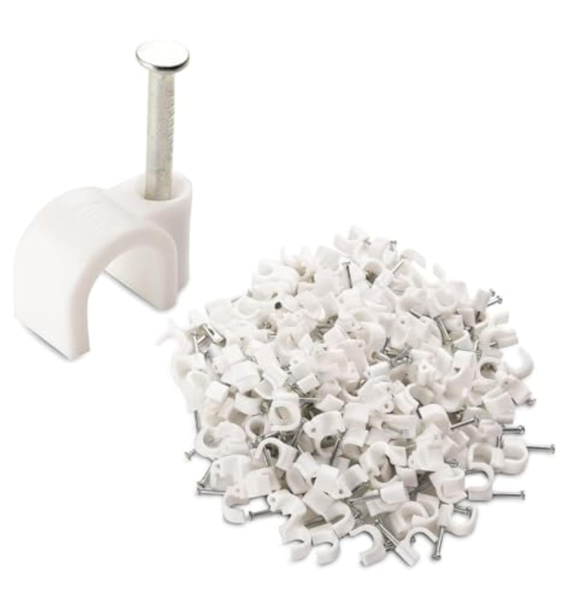 100 Pc 6 MM Cable Clip for Wire Management, Pack of 100
