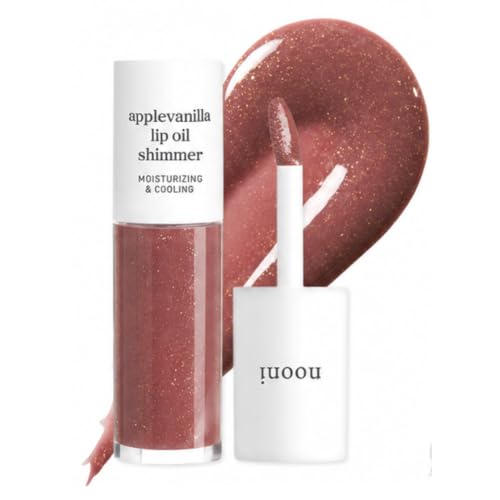 Image of NOONI Applevanilla Lip Oil Shimmer - Plumping Tinted Glossy Lip Oil