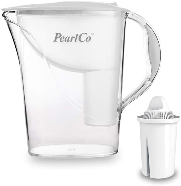 PearlCo Water Filter Standard (white) incl. 1 Filter Cartridge (compatible with Brita® Classic)