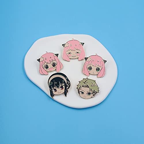 3Pc S X Family Anime Anya Enamel Pins - Cute Figure Loid Yor Forger Twilight Thorn Princess Metal Badges Brooch - Anime Collection Cosplay Gifts For Fans (3Pcs Pin - 1) #TOP3