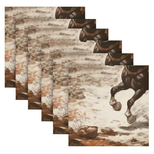 Servilletas de tela cuadradas pack 6 50.5x50.5 cm satinadas miniatura 6
