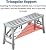 SEVSO Adjustable Folding Steel Scaffolding Ladder - Portable Work Platform with 800 Lbs Load Capacity for Construction and DIY Projects,140 * 40