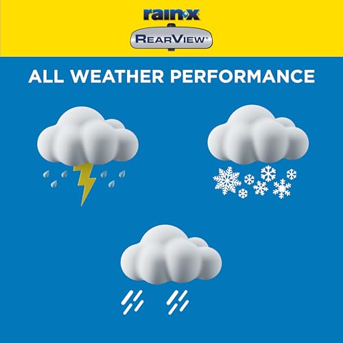 Image of Rain-X 850210 RearView Wiper Blade 10 inch, OEM Replacement Rear Windshield Wiper, Interchangeable Adapter for Easy Installation, All-Weather & All-Season Performance, Composite