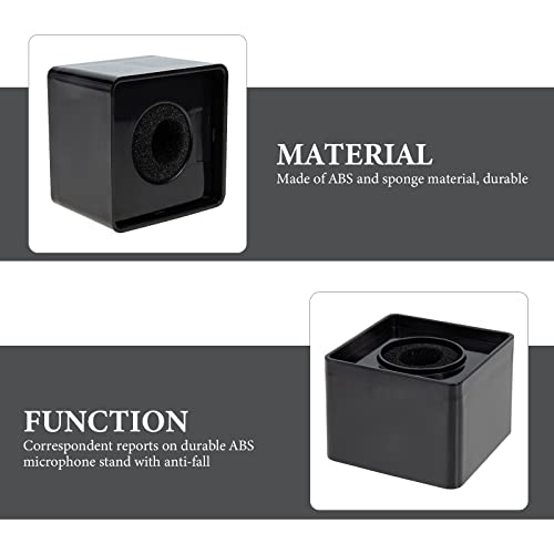 EXCEART 2 pcs quadrado cubo microfone logotipos entrevista estação de tv posters logos preto