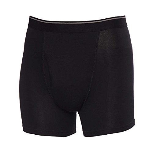 Kirkland Signature Stretch Cotton Boxer Briefs Comfort Fit (Black/Gray, Medium)