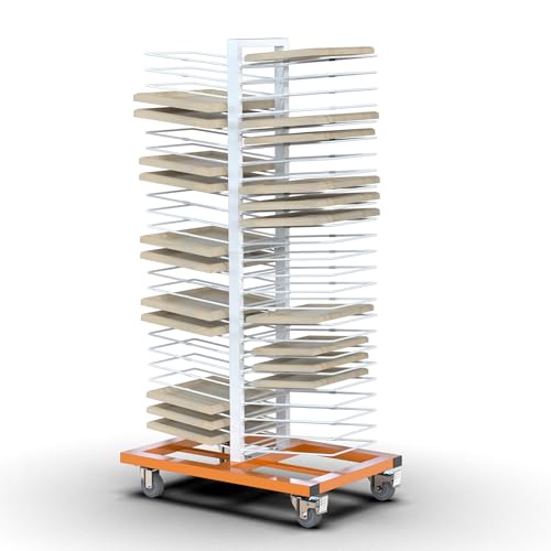 Tredre 50 Shelves Paint Drying Rack with Casters