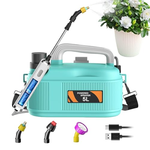 Spruzzatore per prato – di pompa ricaricabile, ampia copertura di spruzzo, impugnatura ergonomica, nebulizzatore d'acqua portatile | Spruzzatore elettrico da giardino per esterni, serra