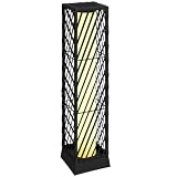 Outsunny Linterna de Jardín de Ratán con Luces LED IP44 16x16x68 cm Negro