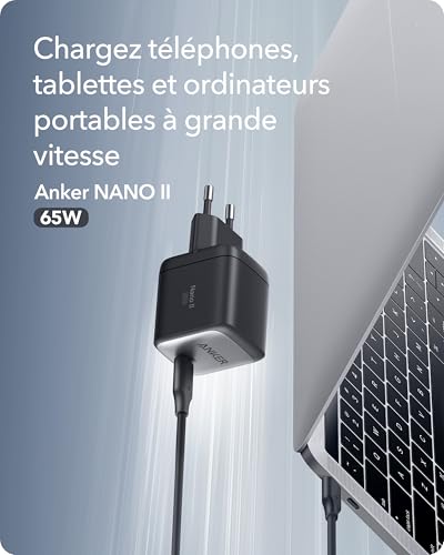 Chargeur USB C ANKER Nano II Technologie GaN II Charge rapide - vue 3