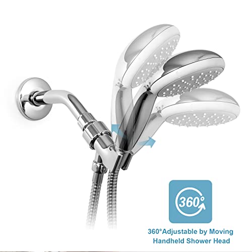 Offo Shower Head Holder For Handheld Shower Head, Adjustable Shower Arm Mount For Connecting Shower Arm And Shower Hose, 1/2 Inch Ips Female Inlet And Male Outlet, Chrome Finish #TOP2