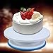 XinYun Tortenplatte drehbar Tortenständer 28x7cm - Kuchen Drehscheibe Torten Drehplatte Himmelblaue Basis für Backen Gebäck, Zuckerguss, Mustern, White