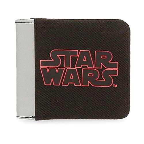 Personajes - Cartera Star Wars Space Mission Con Monedero En Oferta Star Wars Space Mission Cartera Con Monedero Negro 10,5X9X2 Cms Poliéster
