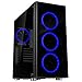 Rosewill ATX Mid Tower Gaming PC Computer Case 3 Sided Tempered Glass Dual Ring Blue LED Fans Great Cable Management/Airflow - CULLINAN V500 Blue