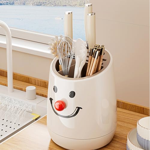 Mostrador de cocina organizado con almacenamiento compacto de cuchillos 4
