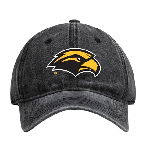 Southern Mississippi Golden Eagles Officially Licensed Dad Hat - Unisex Baseball Cap Colorful Logo Black
