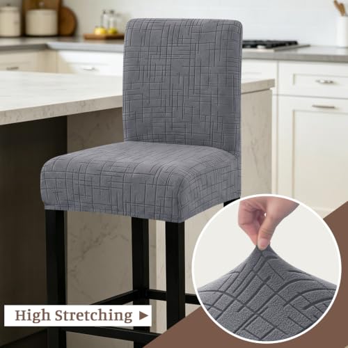 Image of FUANGUI Bar Stool Covers Set of 4, Stretch Bar Stool Seat Covers