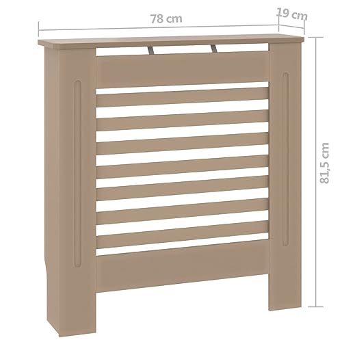 GOLINPEILO MDF Radiator Cover Heater Cover Cabinet Shelf Household Appliance Heating Accessories Home Improvement Furniture Heat Sink, Brown/Horizontal Style, 30.7\"x7.5\"x32.1\"