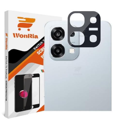 Image of WonRia [1+1 Tempered Glass Compatible with Oppo F33 5G with 3D Camera Lens Protector Ultrasonic FingerPrint Unlock 9H Hardness Screen Glass Protector - (Pack of 2)