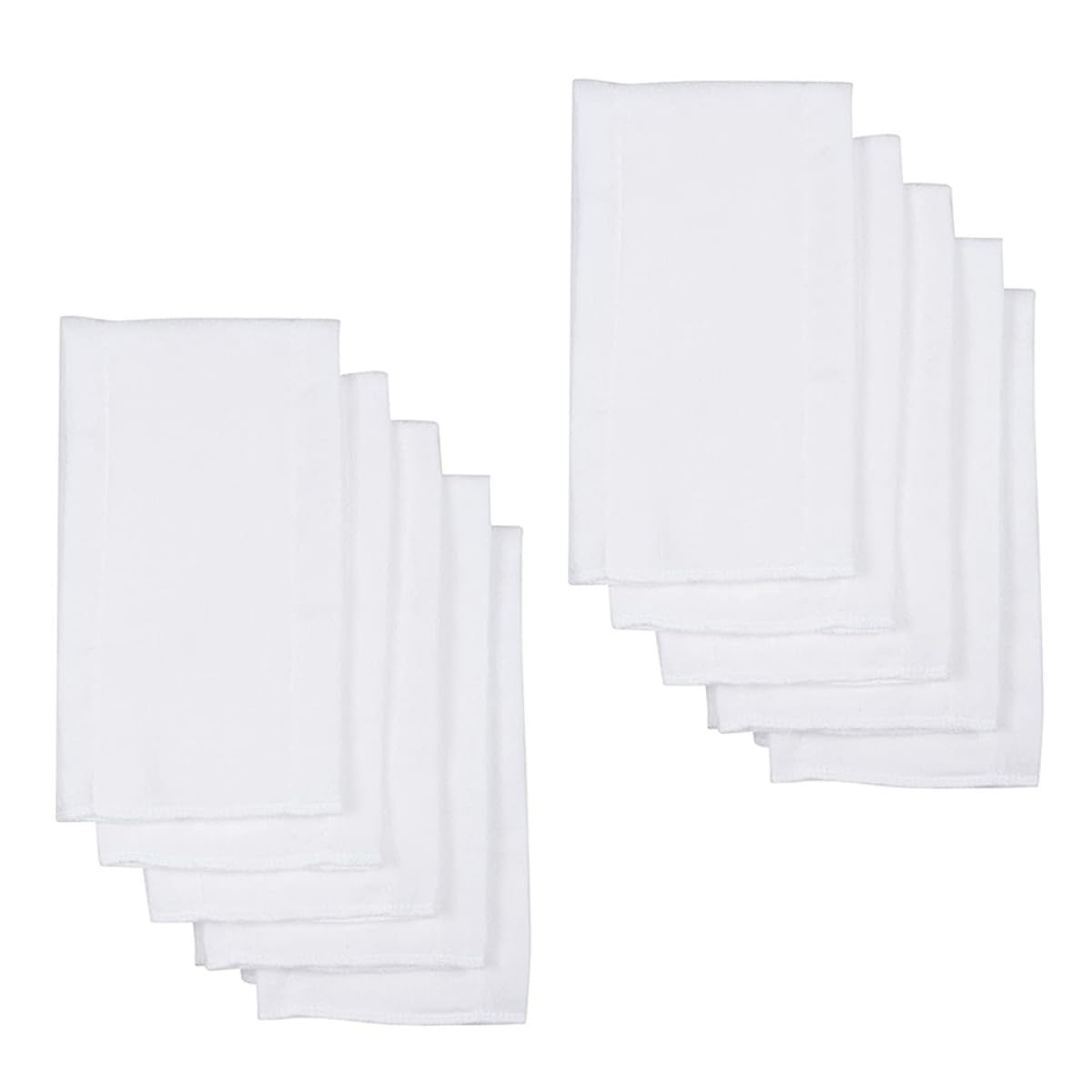 Inserts de couches lavables en coton pour le bien-être de bébé lot de 10 carrés doux - 8