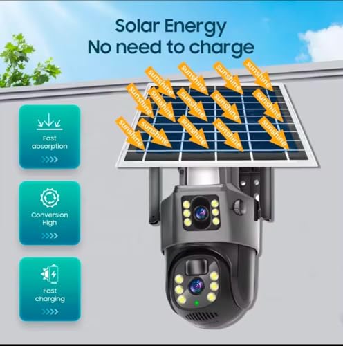 Image of 5MP+5MP Dual-Lens Solar CCTV Camera - Wireless Security with Night Vision (SR08)