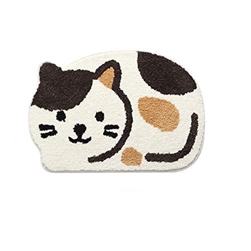 Nwihac Paillasson Paillasson Mignon en Forme de Chat, Tapis de Bain Absorbant, Tapis en Microfibre,...