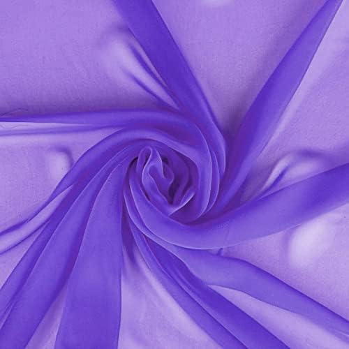 Zen Creative Designs Sheer Chiffon Fabric by The Yard 58 Inch Wide/Lightweight Sheer Fabric/Craft & Sewing Material (1 Yard, Ice Blue)